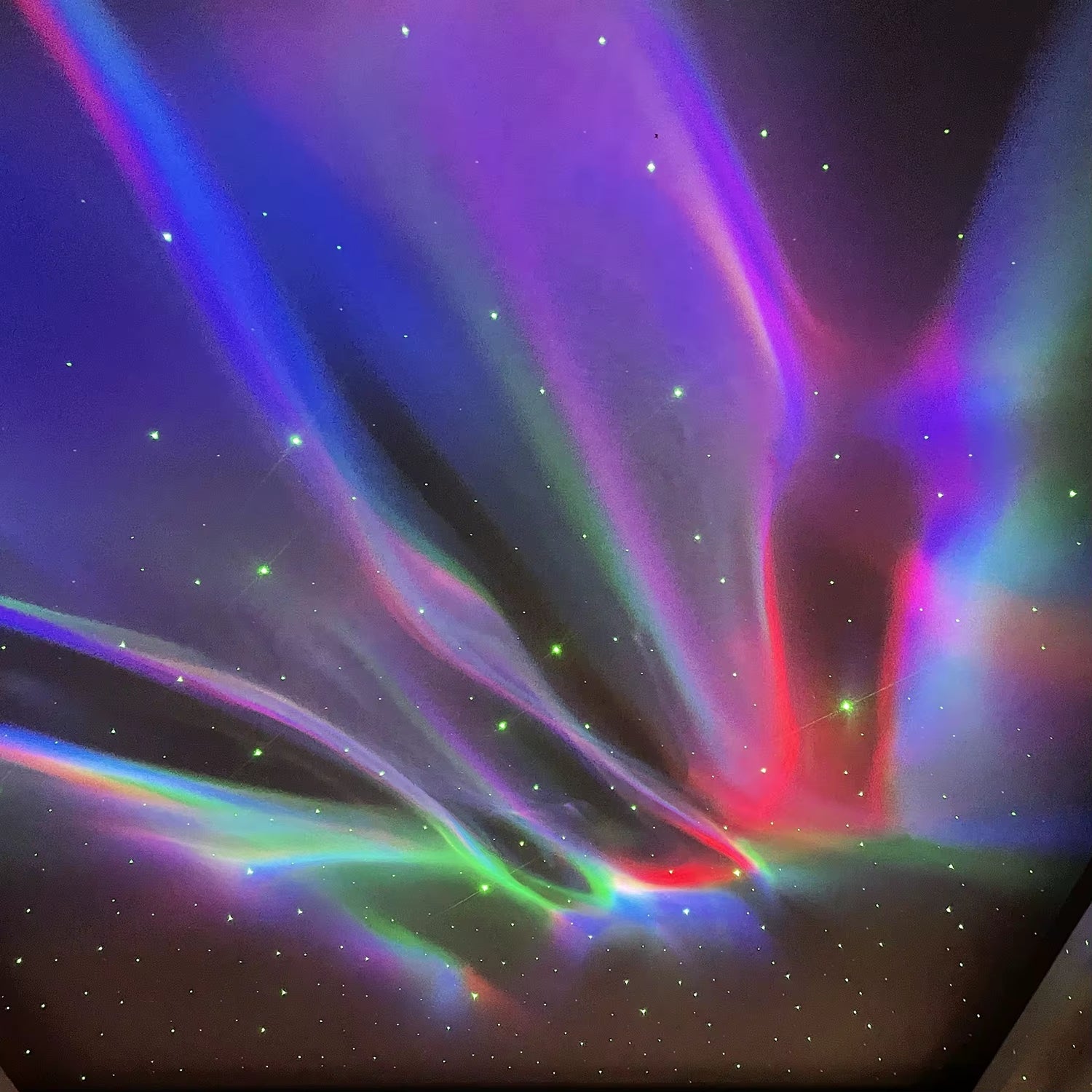 Mini RGB Dynamic Aurora LED with Green Laser Star Starry Sky Lights for Home Party DJ Birthday Stage Lighting SA200